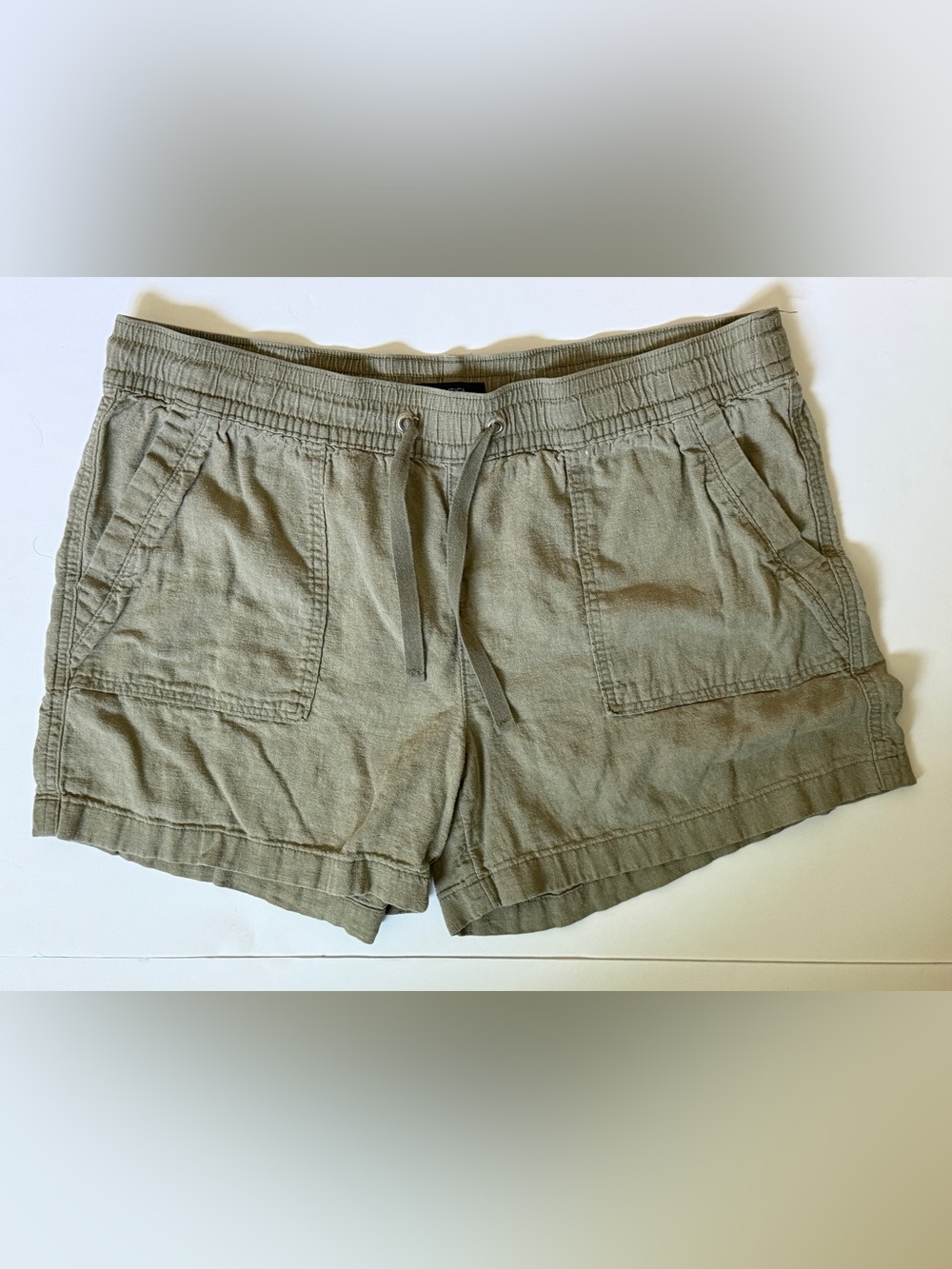 Nautica Women’s Linen Blend Green Shorts Size Large